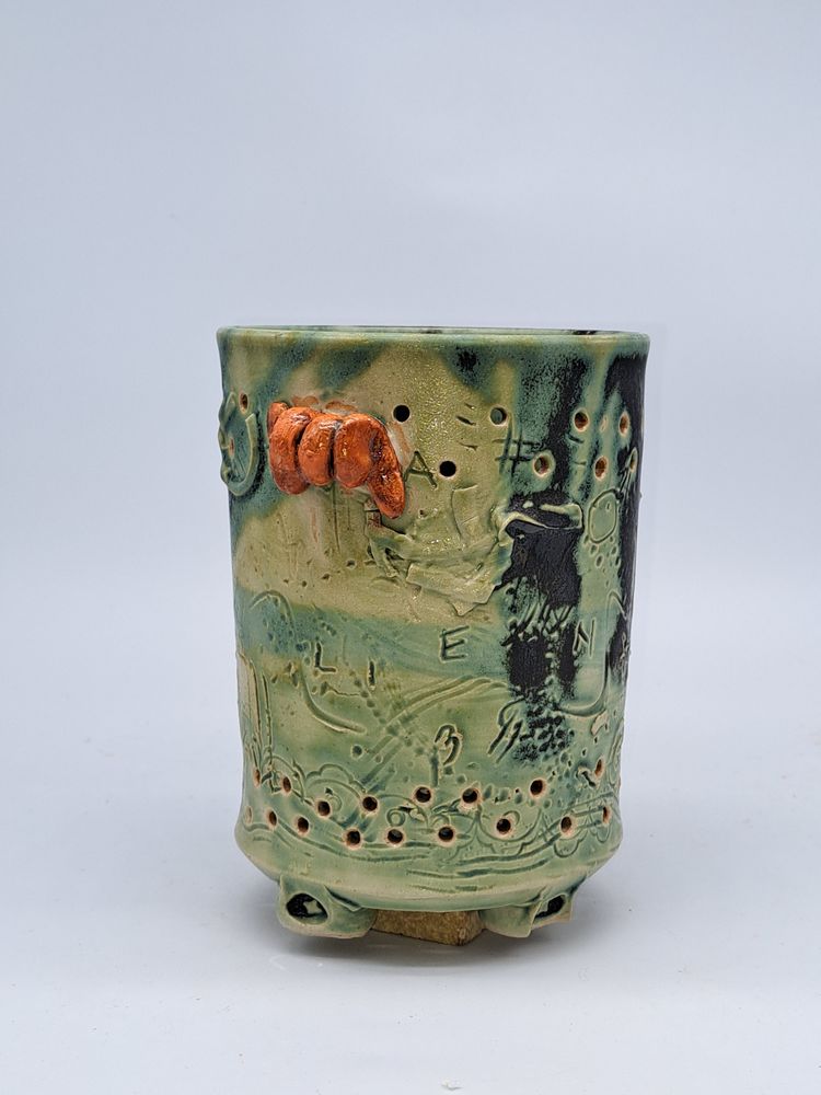 Vert-de-Gris : Pot à couvert